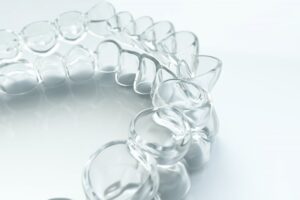 Set of clean, professional aligners of Invisalign in Richardson