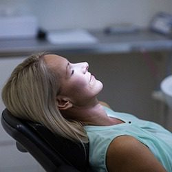 Patient sedated for sedation dentistry procedure in Dallas, TX