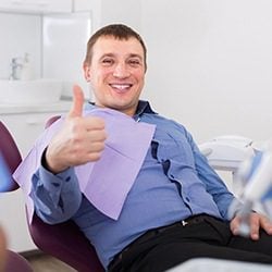 Patient preparing for sedation dentistry in Dallas, TX