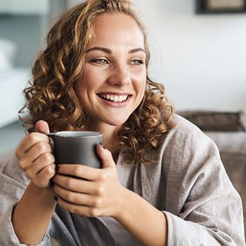 woman showing off white teeth